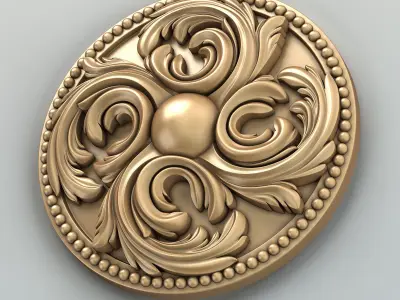 Round rosette 019 3D model