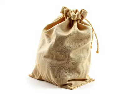Canvas Drawstring Sack D Model Pack Low-poly 3D model