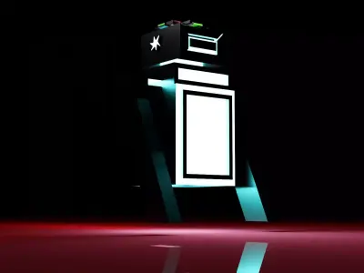 W02 - ROB Low Poly 3D Robot for Games Low-poly 3D model