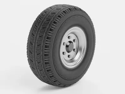 Tire V2 - Standard Automotive Wheel Low-poly 3D model