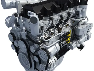 Peterbilt Kenworth DAF Engine PACCAR 3D model