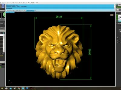 Luxury Lion Head Ring for Jewelry 3872 3D print model