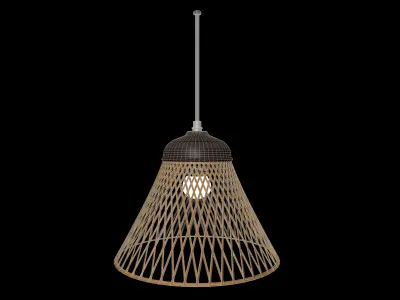 Netta wood hanging interior modern light 3D model