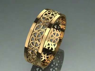 Celtic Knot Gold Ring  3D print model