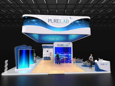 15x10 PURELAB Exhibition Stand 3D model 3D model