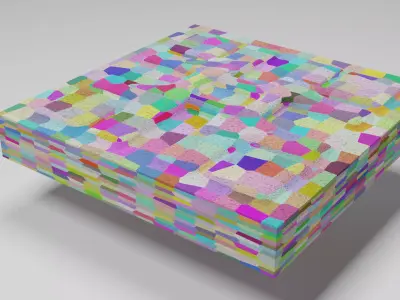 Colored Relief 3D Model Free 3D model