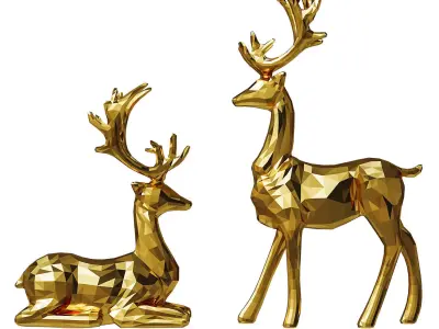 deer sculptures 3D model