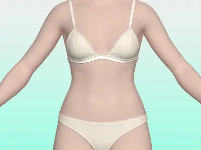 Underwear set for women 3D model