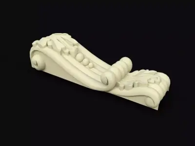 pilaster ornately carved piece of furniture 3D model