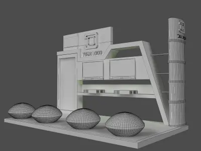 Booth Exhibition Stand a445b 3D model