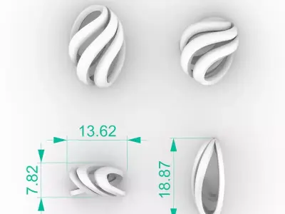 Elegant Spiral Pendant Necklace 3D print model