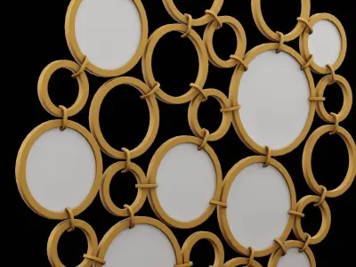 Geometrical Furniture Design Low-poly 3D model