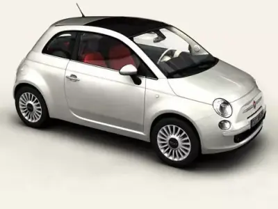Fiat 500 2008 3D model