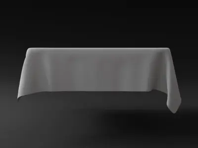 Square Cloth Table 3D model