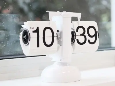 design retro flip table clock 3D model