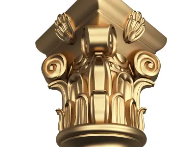 Carved Capital 0602 Low-poly 3D model