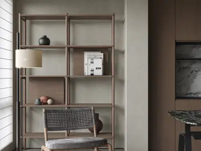 modern living room dining room interior scenes 05 3D model