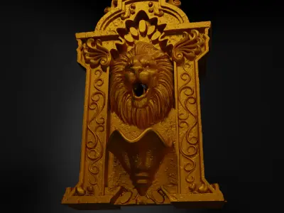 Lion Book Nook - Animal Lion Bookend - Lion Book Prop 3D print model
