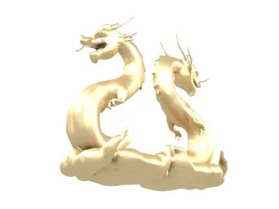 Chinese Dragon Decoration Statue v1 003 Low-poly 3D model