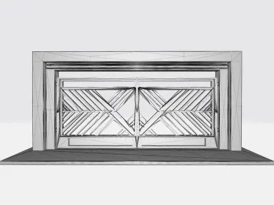 Modern Sliding Garage Gate Minimalist Design 3D print model