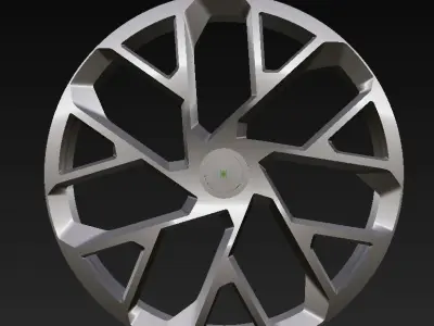 20 Inch Sports Car Forged Alloy Wheel 3D model