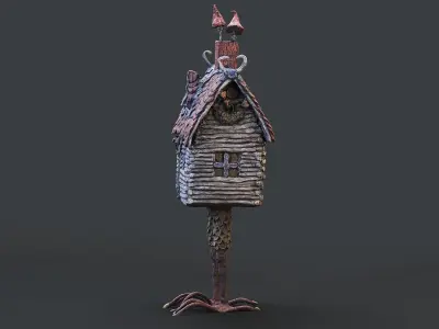Garden Decor - Hut on Chicken Legs 3D model
