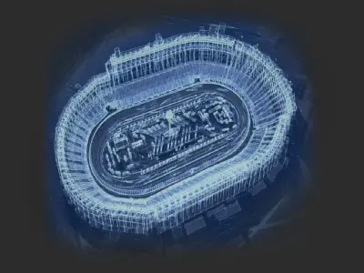 2016 Nascar Tracks Low-poly 3D model