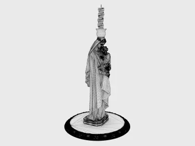 Candlestick Madonna 3D model