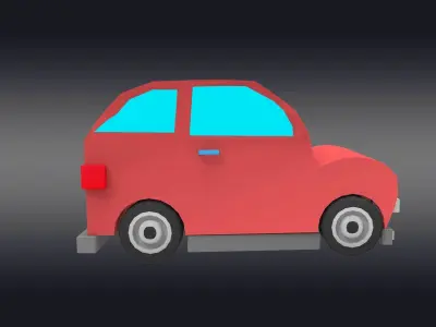 Cartoonish Jeep 3D model