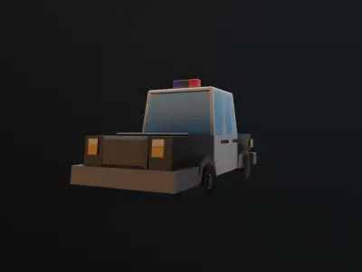 Police car  Low-poly 3D model