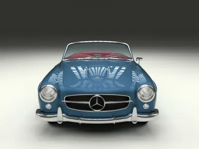 Full w interior Mercedes 190SL  3D model