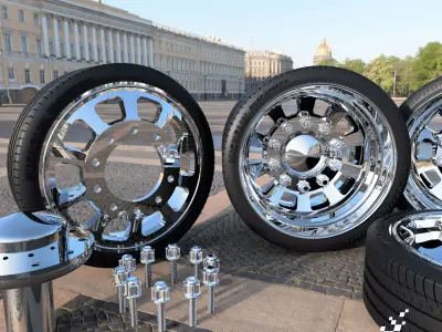 JrMania Truck Aluminum plus Tires  3D print model