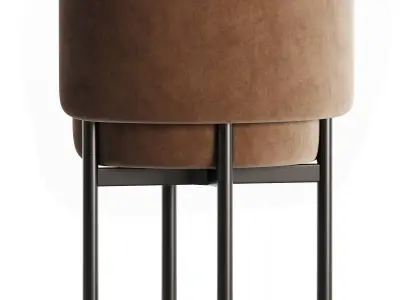 Luxury valvet dining chair 3D model