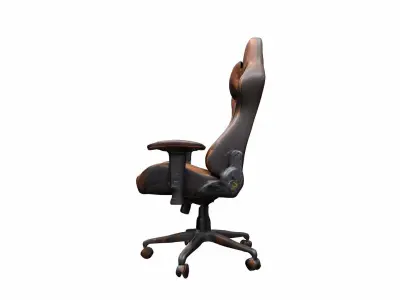 3d Render Modern Desk Setup Gaming Chair  3D model