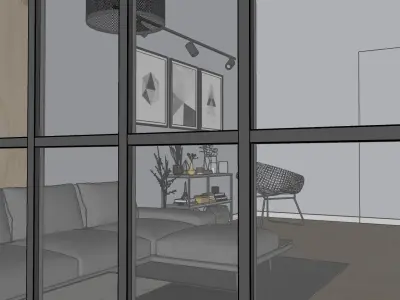Scandinavian house design 3D model