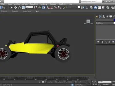 Buggy Car Low-poly 3D model