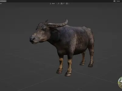 Buffalo Low-poly 3D model purchase