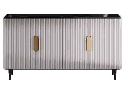 Modern Sideboard Buffet Black Kitchen 3D model