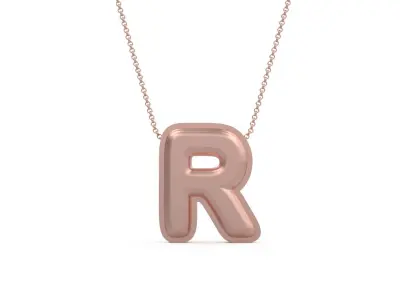 Model 1201 R Initial Letters Charm Balloon 20mm 3D print model
