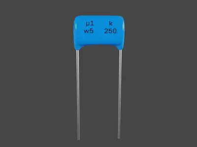 Polyester Capacitor - Electronic parts Low-poly 3D model