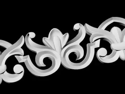 Central decor ornament for furniture 3D model 241