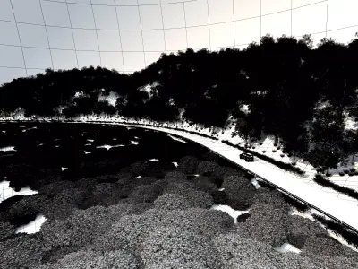 Coastal highways-animation Low-poly 3D model