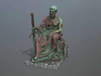 statue 2 Low-poly 3D model purchase