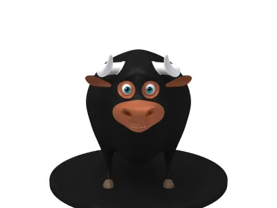 Bull cartoon 3D model