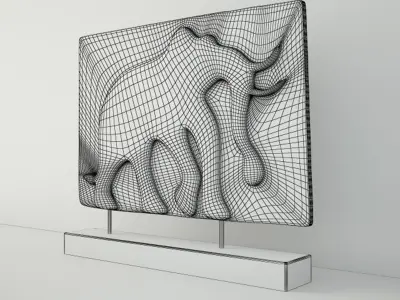 Antique Indian Elephant Relief Panel 3D model