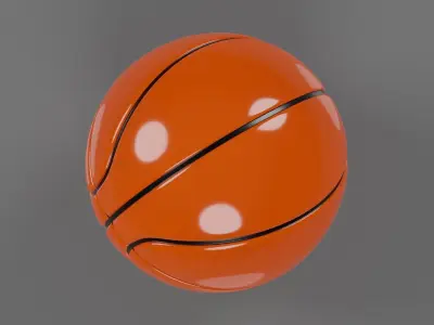 Basketball Low-poly 3D model Low-poly 3D model