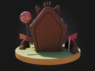 Chocolate Cottage  A Sweet Escape into Fantasy 3D model