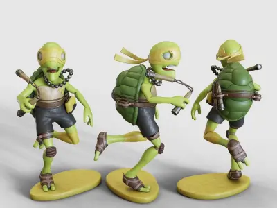 Teenage Mutant Ninja Turtles figurines 3D model