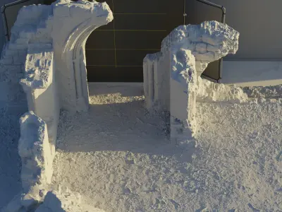 Photogrammetry Model of a Victorial Folly Low-poly 3D model