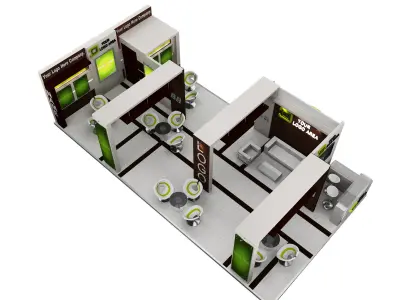  Booth Exhibition Stand a517a  3D model